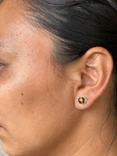 Load image into Gallery viewer, Tiger Eye Sterling Silver Stud Earrings

