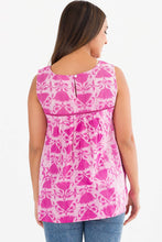 Load image into Gallery viewer, Pavitra Block Print Sleeveless Tops: Sky Blue / S/M
