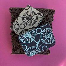 Load image into Gallery viewer, Cotton Cardholders Spring 2024 Prints! Blue Bikes
