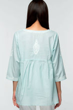 Load image into Gallery viewer, Ramani Embroidered Tops: White &amp; Purple / S/M
