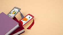 Load image into Gallery viewer, Handmade Quilled Paper Red and Orange Poppies Bookmark
