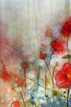 Load image into Gallery viewer, Aloka Cupro Floral Scarves: Sage &amp; Indigo
