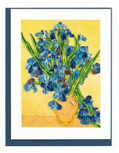 Load image into Gallery viewer, Artist Series - Quilled Irises, Van Gogh Greeting Card
