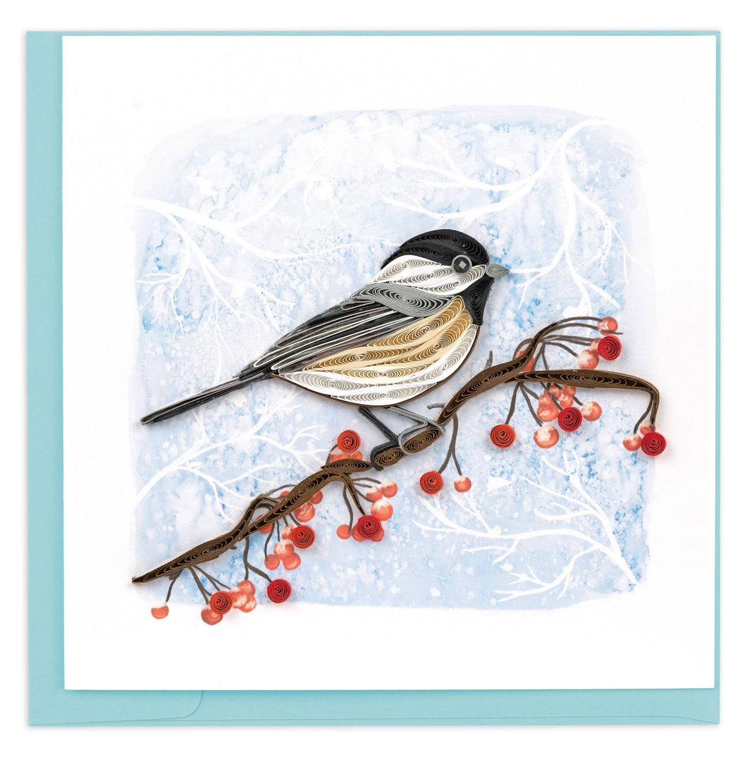 Winter Chickadee Greeting Card