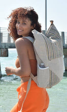 Load image into Gallery viewer, Natural Hemp Roll-Up Top Backpack
