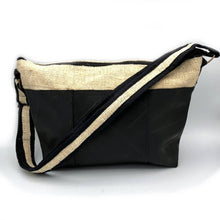 Load image into Gallery viewer, Vegan Recycled Inner Tube and Hemp Sling Bag - Olive
