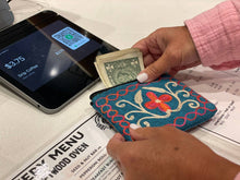 Load image into Gallery viewer, Embroidered Floral Coin Purse
