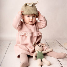 Load image into Gallery viewer, Baby &amp; Toddler Bunny Hat – Knit Handmade, Organic Cotton: Medium
