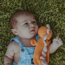 Load image into Gallery viewer, Dinosaur Lovey - Organic Cotton - Orange
