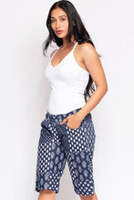 Load image into Gallery viewer, Block Print Cotton Shorts : Navy / S/M
