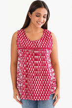 Load image into Gallery viewer, Pavitra Block Print Sleeveless Tops: Sky Blue / S/M
