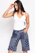 Load image into Gallery viewer, Block Print Cotton Shorts : Navy / S/M
