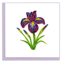 Load image into Gallery viewer, Quilled Iris Greeting Card
