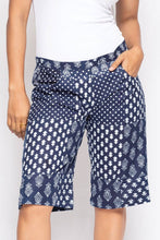 Load image into Gallery viewer, Block Print Cotton Shorts : Navy / S/M
