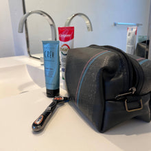 Load image into Gallery viewer, Vegan Recycled Inner Tube Dopp Kit/Toiletry Bag
