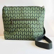 Load image into Gallery viewer, Medium Canvas Handbag - Geometric Purse -  Vegan Crossbody: Forest Green
