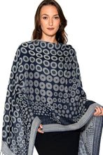 Load image into Gallery viewer, Kalya Wool &amp; Cotton Shawl - Blue Multi

