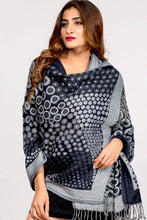 Load image into Gallery viewer, Kalya Wool &amp; Cotton Shawl - Blue Multi
