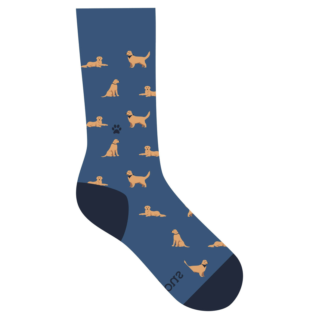 Socks that Save Dogs (Blue Golden Retrievers) - Medium