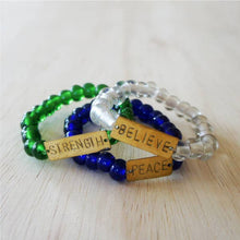 Load image into Gallery viewer, Recycled Glass Bracelet: Love
