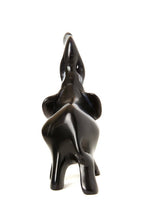 Load image into Gallery viewer, Small Black Soapstone Trumpeting Elephant

