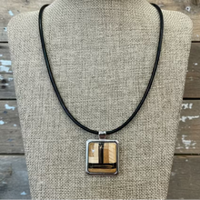 Load image into Gallery viewer, Taracea Wood &amp; Metal Pendant Necklace
