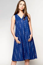 Load image into Gallery viewer, Ikat Handloom Dresses : Burgundy / S/M
