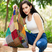 Load image into Gallery viewer, Kantha Silk Triangle Bags
