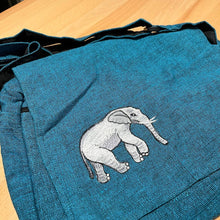 Load image into Gallery viewer, Cotton Messenger Bag with Elephant - Orange
