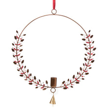 Load image into Gallery viewer, Winterberry Hanging Holiday Candle Wreath
