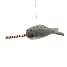 Load image into Gallery viewer, Narwhal Felt Ornament
