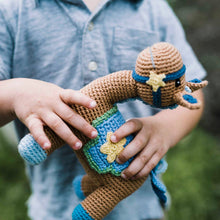 Load image into Gallery viewer, Horse Plush Toy – Handmade Organic Cotton Soft Toy : Blue
