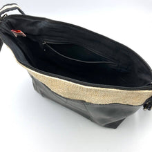 Load image into Gallery viewer, Vegan Recycled Inner Tube and Hemp Sling Bag - Olive
