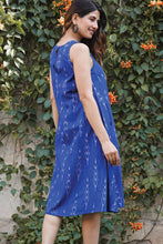 Load image into Gallery viewer, Ikat Handloom Dresses : Navy Blue / L/XL
