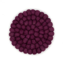Load image into Gallery viewer, Solid Color Felt Ball Trivet : Purple
