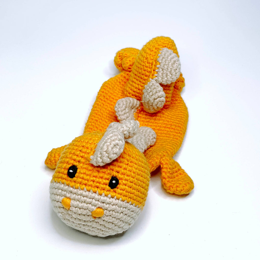 Dinosaur Lovey - Organic Cotton - Orange