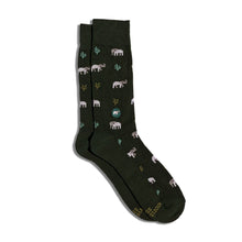 Load image into Gallery viewer, Socks that Protect Elephants - Small (Green Elephants)
