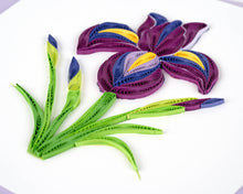 Load image into Gallery viewer, Quilled Iris Greeting Card
