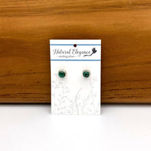 Load image into Gallery viewer, Malachite Sterling Silver Stud Earrings
