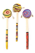 Load image into Gallery viewer, Tiny Handpainted Leather Spin Drum
