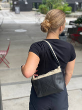 Load image into Gallery viewer, Vegan Recycled Inner Tube and Hemp Sling Bag - Olive
