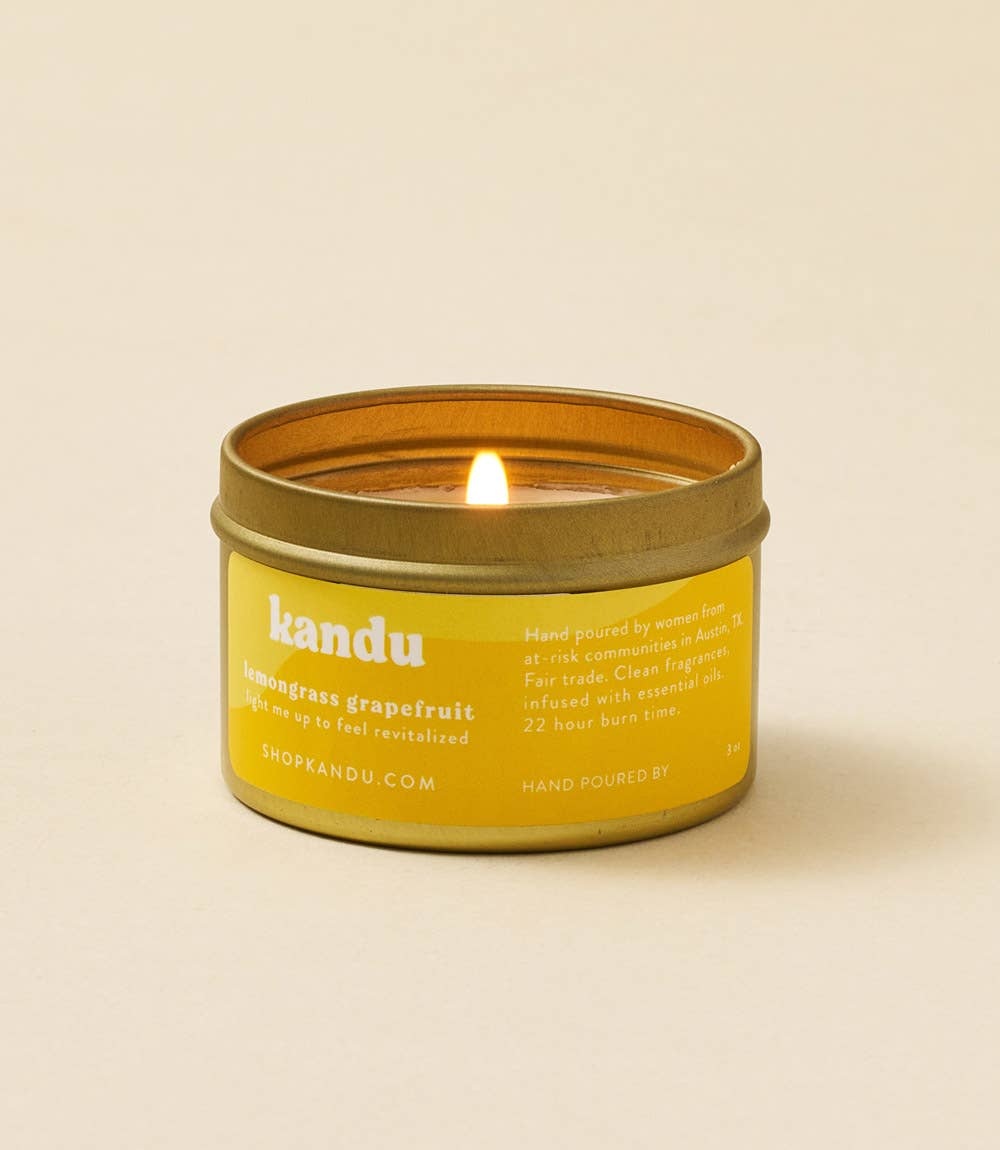 Candle - Lemongrass Grapefruit (3 oz Hand-Poured Soy Wax Candle)