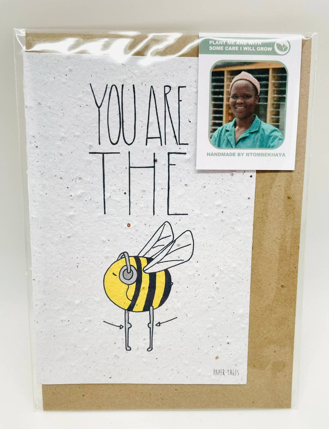 Growing Paper greeting card - Bee's Knees: Plastic Sleeve