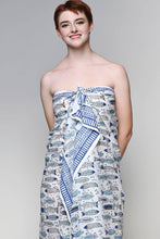 Load image into Gallery viewer, Deepa Block Print Sarongs: Blue Fish
