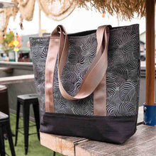 Load image into Gallery viewer, Sustainable Canvas Tote - Black Monstera
