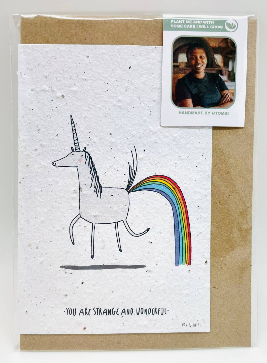 Growing Paper greeting card - Strange and Wonderful: Plastic Sleeve