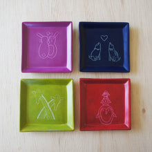 Load image into Gallery viewer, Square Animal Dish: Loving Dogs Square Dish
