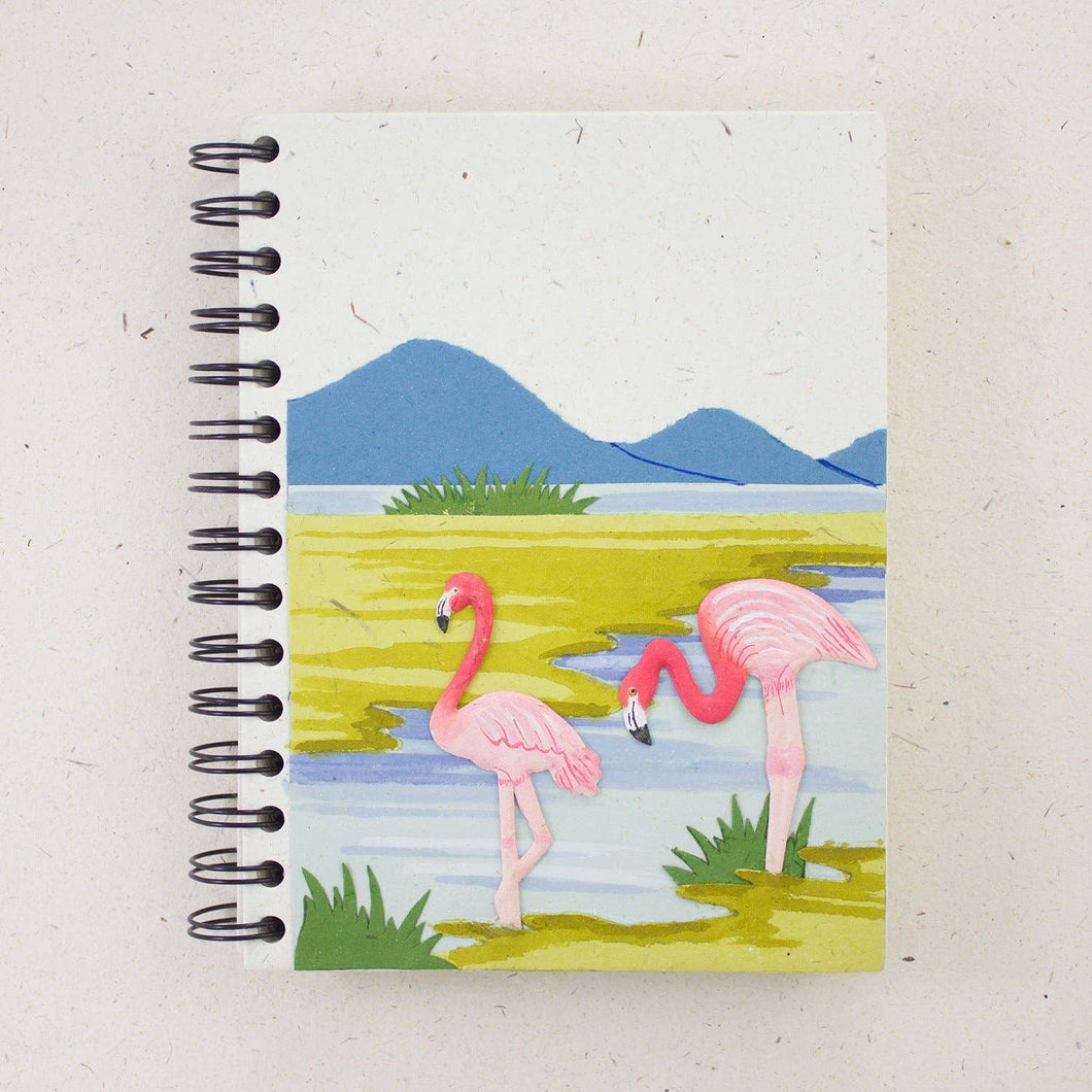 Large Notebook - Flamingos