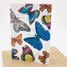 Load image into Gallery viewer, Growing Paper greeting card - Butterfly Print: Plastic Sleeve
