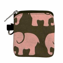 Load image into Gallery viewer, Fabric Earbuds Case - Earbuds Holder - Cute Tech Accessory -Navy Mauve

